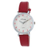 Montre Adrina Femme bracelet cuir synthétique rouge