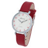 Montre Adrina Femme bracelet cuir synthétique rouge