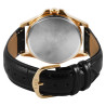 Montre Homme Q&Q dorée bracelet cuir synthétique noir cadran blanc