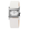 Montre Femme Primo bracelet cuir véritable blanc cadran blanc