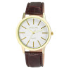 Montre bracelet cuir synthétique brun Homme Excellanc