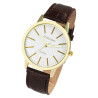 Montre bracelet cuir synthétique brun Homme Excellanc