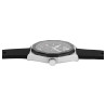 Montre Raptor homme boîtier acier octogonal cadran noir bracelet silicone