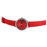 Montre Femme bracelet cuir véritable rouge brilliance Raptor