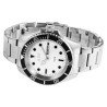 Montre Homme bracelet acier inoxydable argenté Just Watch cadran blanc