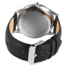 Montre bracelet cuir véritable noir dateur 43 mm Just Watch Homme