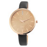 Montre Adrina bracelet cuir synthétique gris Femme cadran brun