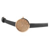 Montre Adrina bracelet cuir synthétique gris Femme cadran brun