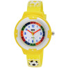 Montre Enfant QBos bracelet silicone jaune cadran blanc