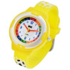 Montre Enfant QBos bracelet silicone jaune cadran blanc