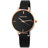 Montre Femme Excellanc bracelet acier inoxydable noir cadran noir