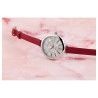 Montre Excellanc Femme bracelet cuir synthétique rouge cadran blanc 35 mm