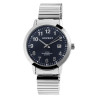 Montre Homme Akzent bracelet acier inoxydable argenté bracelet extensible 37 mm