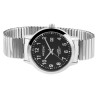 Montre Homme Akzent bracelet acier inoxydable argenté bracelet extensible 37 mm