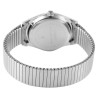 Montre Homme Akzent bracelet acier inoxydable argenté bracelet extensible 37 mm