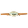 Montre Femme Excellanc bracelet cuir synthétique brun sertissage de strass