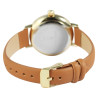 Montre Femme Excellanc bracelet cuir synthétique brun sertissage de strass