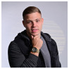 Montre bracelet acier inoxydable doré chronographe Homme Pierrini
