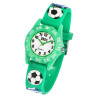 Montre QBos bracelet silicone vert Enfant cadran blanc 28 mm