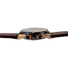Montre Homme Elite bracelet cuir véritable brun chronographe
