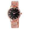 Montre Excellanc bracelet acier inoxydable doré rose bracelet extensible Homme