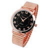 Montre Excellanc bracelet acier inoxydable doré rose bracelet extensible Homme