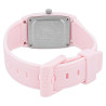 Montre Femme bracelet silicone rose Q&Q cadran blanc