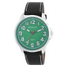 Montre Homme Excellanc bracelet cuir noir cadran vert