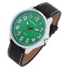 Montre Homme Excellanc bracelet cuir noir cadran vert