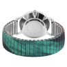 Montre Femme Raptor bracelet acier inoxydable vert colorful