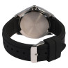 Montre Femme Q&Q bracelet silicone noir cadran argenté