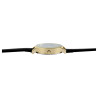 Montre bracelet cuir véritable noir Femme Just Watch cadran argenté 32 mm Skylar