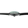 Montre Homme Raptor bracelet cuir véritable noir cadran vert