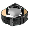 Montre Homme Raptor bracelet cuir véritable noir cadran vert