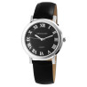 Montre Femme Excellanc bracelet cuir synthétique noir cadran noir