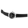 Montre Femme Excellanc bracelet cuir synthétique noir cadran noir