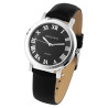 Montre Femme Excellanc bracelet cuir synthétique noir cadran noir