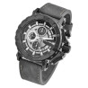 Montre Homme bracelet cuir synthétique gris chronographe Elite