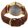 Montre Homme Q&Q bracelet cuir synthétique brun cadran blanc