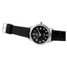 Montre Homme Q&Q Superior bracelet cuir véritable noir cadran noir
