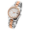 Montre bracelet acier inoxydable bicolore Just Watch Femme cadran argenté