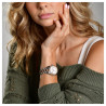 Montre bracelet acier inoxydable bicolore Just Watch Femme cadran argenté