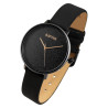 Montre Femme Raptor bracelet cuir véritable noir sookie 34 mm
