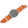 Montre Homme Excellanc bracelet cuir synthétique brun cadran gris
