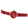 Montre Femme bracelet cuir synthétique rouge Excellanc cadran rouge 36 mm