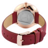Montre Femme bracelet cuir synthétique rouge Excellanc cadran rouge 36 mm