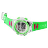 Montre bracelet silicone vert QBos Enfant cadran blanc 36 mm