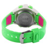 Montre bracelet silicone vert QBos Enfant cadran blanc 36 mm