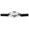 Montre Homme Q&Q bracelet cuir synthétique noir cadran argenté