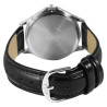 Montre Homme Q&Q bracelet cuir synthétique noir cadran argenté